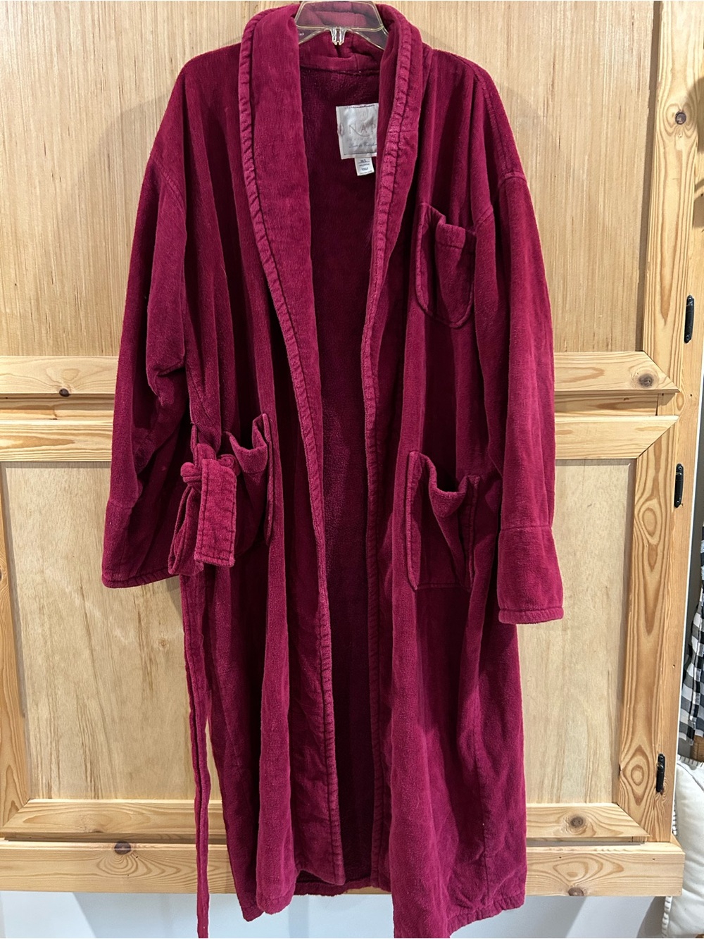 Men’s NAP Turkish 100% Cotton Burgundy Robe Sz M